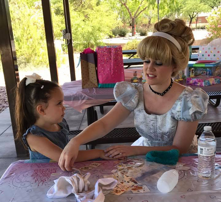 Cinderella with small girl