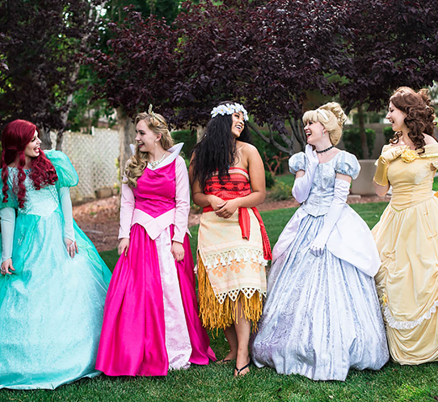 Five Princesses having fun